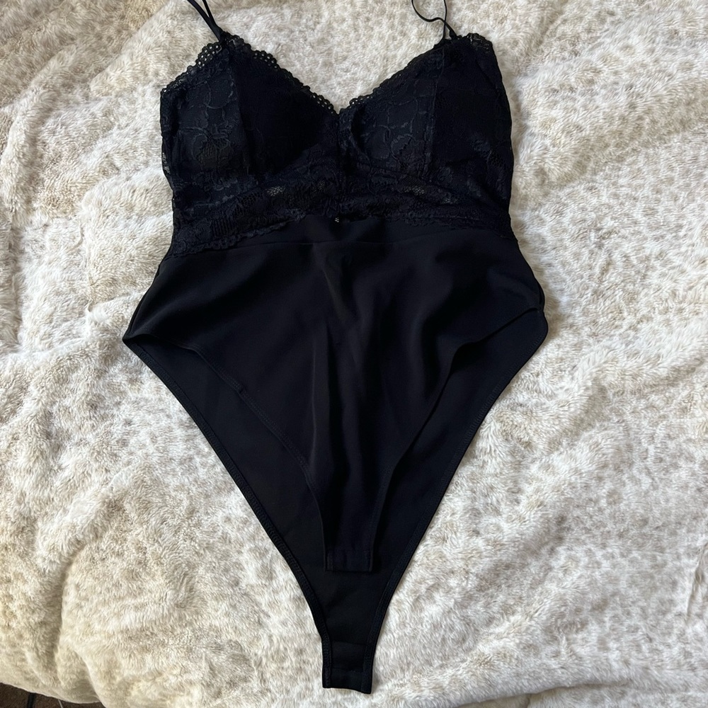 Black lace bodysuit